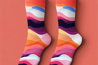 draw unique socks design or sketch for you