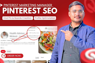 your pinterest marketing manager, SEO, pin creation