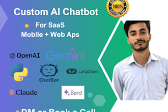 develop ai saas, ai chatbots, ai website and ai apps