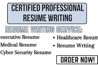 deliver executive engineering medical healthcare cyber security resume writing