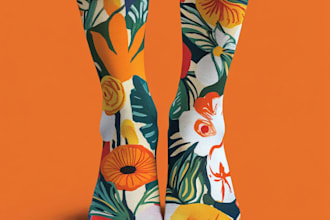 do  a creative socks unique sock design for you