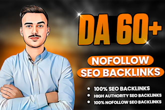 make 500 high authority da 60 to 90 nofollow seo backlinks pro link building