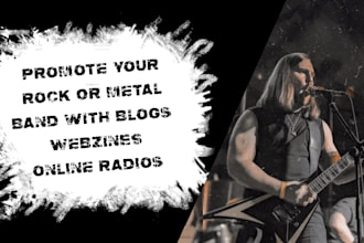 promote your metal or rock band to 600 blogs