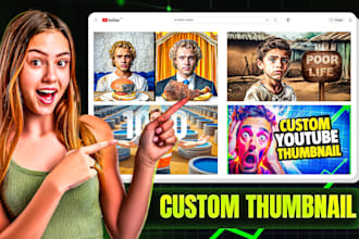 design attractive, clickbait youtube thumbnails