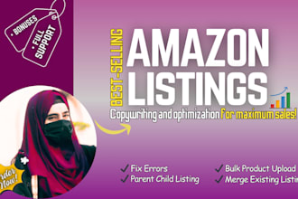 do amazon listing copywriting and SEO optimization of content and description
