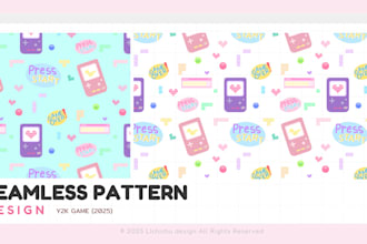 design cute vector repeat seamless patterns for textiles