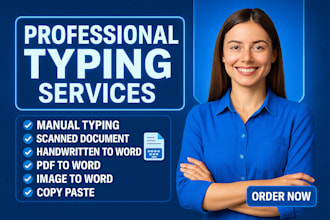 be your typist for handwritten notes, scanned documents, and page typing