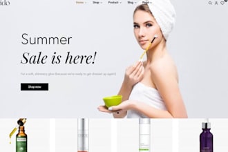 design skincare shopify cosmetics store hair extension website jewelry store