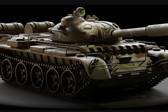 do m4 sherman tank model, panzer iv,m26 pershing, and comet tank for 3d printing