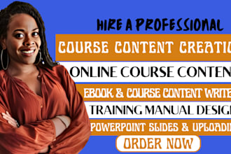 create online course creation content training manual powerpoint slide voiceover