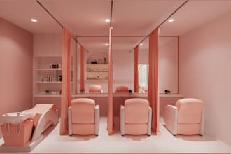 render 3d spa design, 3d hair salon, kids salon, beauty salon, massage room