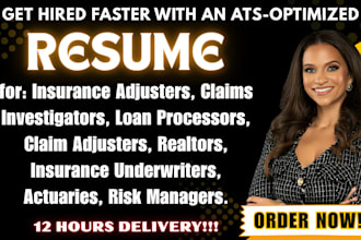 write job winning cv for actuary claims adjuster, risk manager, insurance resume