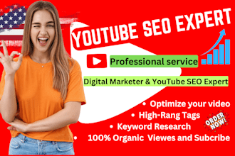 be your youtube video SEO expert for fast organic ranking