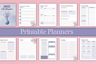 create customized printable planners, journals and calendars