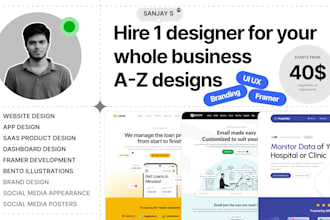 do website design, app design, saas product design and dashboard design