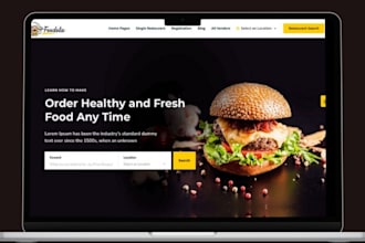 build food restaurant shopify store goceries website food shop food logo design