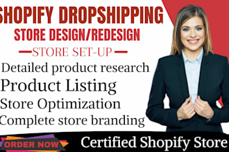 build shopify dropshipping, coach theme, store product