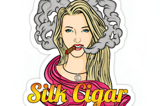 do premium cigar logo, bands, labels, and box design with branding guideline