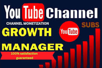 do organic youtube promotion, shoutout, yt channel growth manager