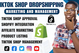 setup tiktok shop manage tik tok shop dropshipping tiktok and shopify marketing