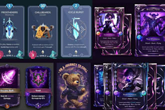 create unique card game template, board game, tcg, pokemon
