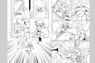 draw cute nsfw comic, sfw comic, erotic comic, comic page, comic illustration