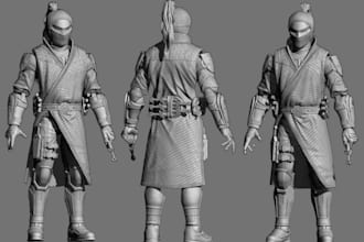 sculpt 3d action figure articulated 3d toy  design 3d bjd for 3d print zbrush