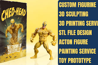 sculpt 3d and print quality custom action figures superhero fan art figurine toy
