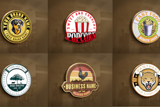 design retro badge, sticker, patch, emblem, round logo