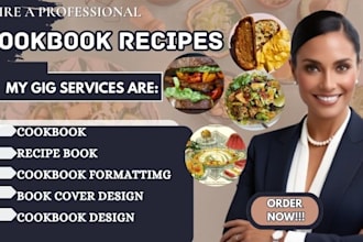 be cookbook writer, recipe book design