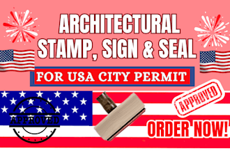 stamp,  blueprint USA mep drawing, commercial architect autocad landscape design