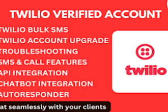 set up and verify twilio, vonage, telnyx accounts for bulk SMS campaign