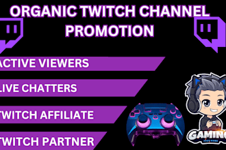 boost your twitch channel to have live engagement, live viewers, chatters