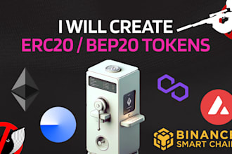 create erc20 bep20 token smart contract add liquidity and deploy