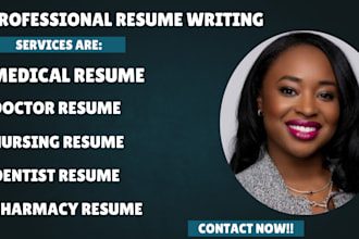 write resumes and cvs for healthcare, nursing, and pharmacy