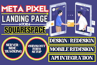 design mobile squarespace meta pixel landing page wix checkout form redesign