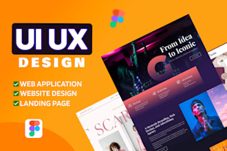 do figma website design, website design, landing page desigm, uiux design