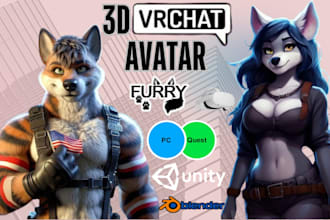 do vrchat avatar furry anime model vrchat character vtuber nsfw sfw avatar