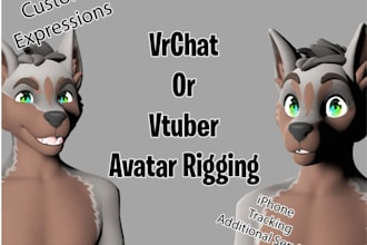 custom 3d vrchat avatar vr character furry nsfw vrc avatar fursona vtuber model