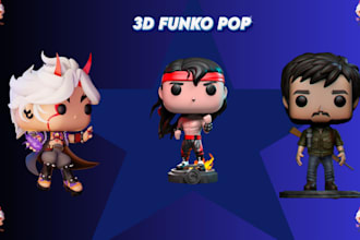 custom 3d funko pop cute character nendoroid 3d toy pop art bobble head chibi