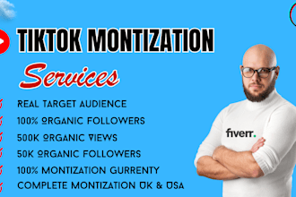do tiktok monetization, grow tiktok organic followers and views UK, USA