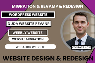 design redesign or migrate weebly  webador wix sqaureonline  hostinger  website