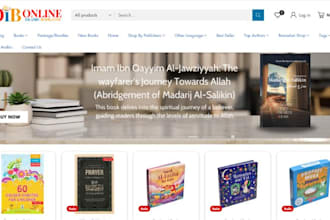 design islamic book shopify christian book store children book website book