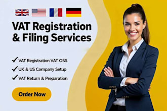 tax filing registration,llc, vat, ein number for USA,uk, italy, germany, france