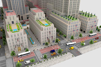 design high rise building, 3d commercial, apartment, 3d environment, real estate
