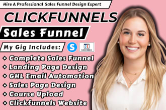 clickfunnels sales funnel landing page design click funnel ghl automation