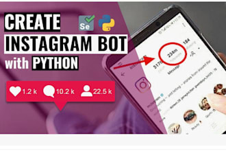 build automated tiktok api bot, instagram api bot, twitter auto reply bot