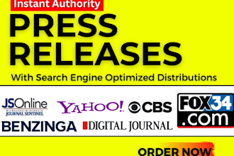 pr expert, write and distribute press release to yahoo and top media outlets
