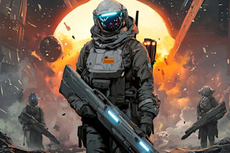 draw a sci fi character or sci fi character art