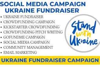 do social media campaign ukraine fundraiser, crowdfunding promotion